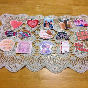 Girl Power, girls supporting girls stickers